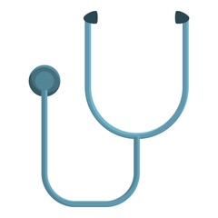 Poster - Stethoscope icon cartoon vector. Heart doctor. Medical health