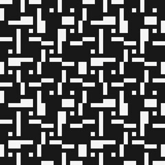 Aufkleber - White rectangles and squares. Vector maze ornament in black and white colors.