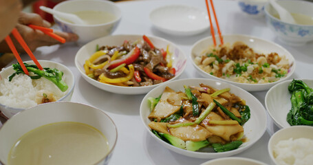 Poster - Homemade dinner with Hong Kong style dishes