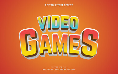 Poster - 3d video games text style effect