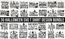 Halloween Svg Print Ready T Shirt Design Bundle  