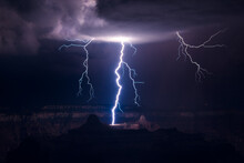 Lightning Storm Over The Grand Canyon