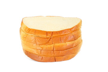 Wall Mural - Slice of bread isolated on white background.