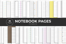Notebook Paper Journal , Kdp Interior, Notebook Pages,  Journal Cards, Crafts, Announcements, Wedding Planners, Digital Layouts, School Projects, School Notebooks, Teaching Materials, Worksheets