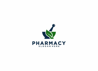 Wall Mural - pharmacy logo template in white background