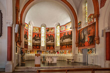 Interior Of A Modern Church In Saint Hugues In The Chartreuse In France