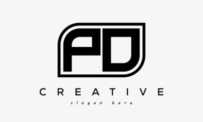 PO creative letter logo design victor