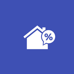 Wall Mural - house mortgage, loan vector icon