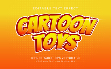 Poster - cartoon toys text effect style editable font text effect