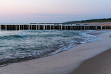 Fototapeta  - beach access - amazing light at the morning on the beach