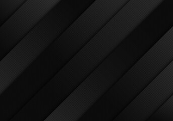 Wall Mural - abstract black shiny diagonal stripes on dark background grid texture