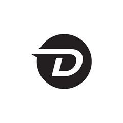 Poster - D letter initial icon logo design