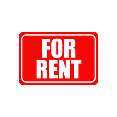 Poster - For Rent plank sign logo design