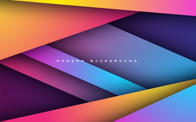Poster - abstract gradient background colorful overlap layers