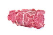 beef meat slice for cook in sukiyaki or shabu Japanese food on white background