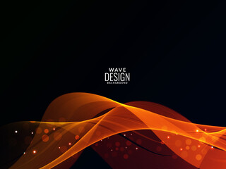 Wall Mural - Abstract redish orange light flowing stylish wave modern illustration pattern background