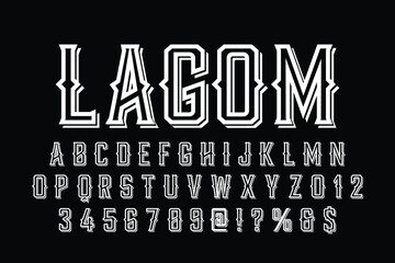 Poster - Font.alphabet.Typeface.Script.Shadow Effect.Handcrafted handwritten vector label design old style.vintage Hand Drawn.Retro Typography.Vector Illustration.
