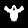 White ghost silhouette. Vector illustration