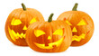 Halloween pumpkin isolated on white background, clipping path, full depth of field
