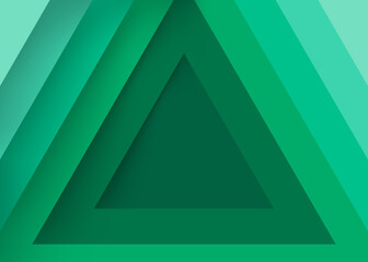 Poster - Triangle shape paper cut background