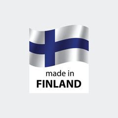 Wall Mural - made in Finland vector stamp. badge with Finland flag	