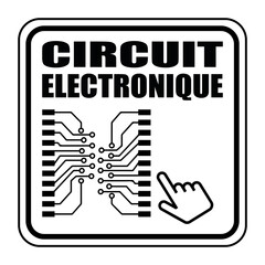 Poster - Logo circuit électronique.