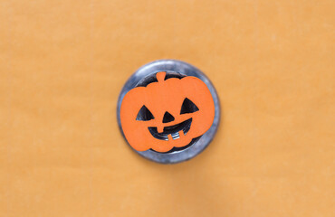 Poster - halloween jack o lantern on orange