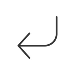 Poster - Left line icon, sign or symbol.