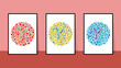 vector graphic of color blind Test. Ishihara Test daltonism color blindness disease perception test letter Y blindness test set.