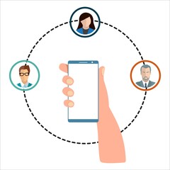 Poster - professional and creative smartphone vector design for social media activity. social media vector il