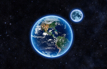 Wall Mural - earth view - elements of this image furnished by nasa