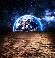 Wall Mural - planet landing - elements of this image furnished by nasa