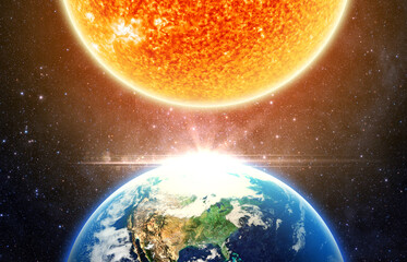 Wall Mural - sun - elements of this image furnished by nasa
