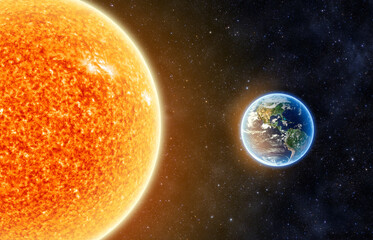 Wall Mural - sun - elements of this image furnished by nasa