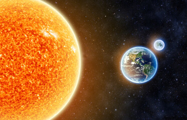 Wall Mural - sun - elements of this image furnished by nasa