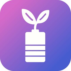 Sticker - Unique Eco Friendly Battery Vector Glyph Icon