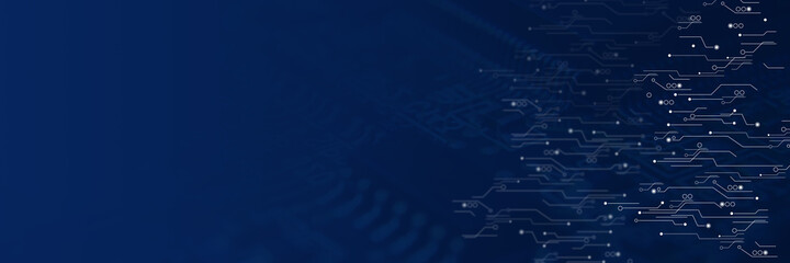 Aufkleber - Circuit board background. Processor and chip, engineering and tech, motherboard and computer design.