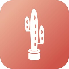 Sticker - Unique Cactus Vector Glyph Icon