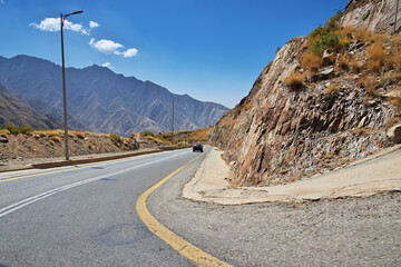 Poster - The road in canyon of Asir region, Saudi Arabia