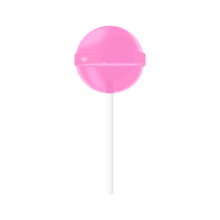 Pink Lollipop Isolated On A White Background. 3d Rendering