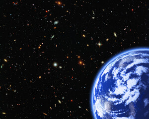 Wall Mural - magnificent earth in outer space. the elements of this image furnished by nasa.