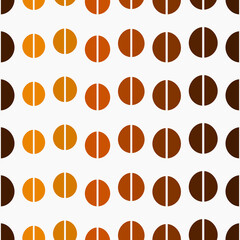 Wall Mural - coffee beans brown roast level seamless pattern.