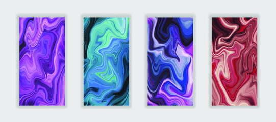 Poster - liquid color marble style background. fluid gradient inks design. template for your design, banner, 