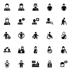 Sticker - Doctor and Patient Icons