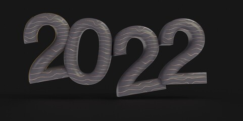 Aufkleber - 2022 year , Preparation for merry Christmas and happy new year concept.