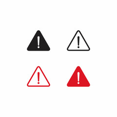 Poster - Warning Icon Vector. Exclamation Mark Symbols
