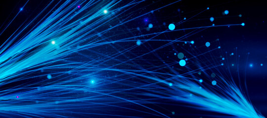 Poster - Creative glowing lines texture. Big data and technology concept. 3D Rendering.