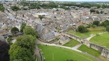 Barnard Castle  Market Town In Teesdale, County Durham,UK Drone Footage 4K