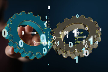 Aufkleber - Cogs and gear wheel mechanisms..