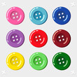 Set of buttons for garments. Vector illustration